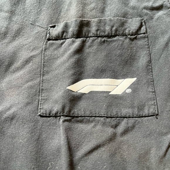 Pacsun Viscose Formula 1 Black Button Up Shirt Distressed - Picture 3 of 10